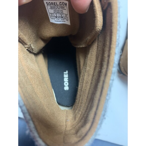 SOREL Lexie Wedge Gold Star Boots Womens / Youth Brown Leather 5 - Picture 9 of 9